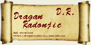 Dragan Radonjić vizit kartica